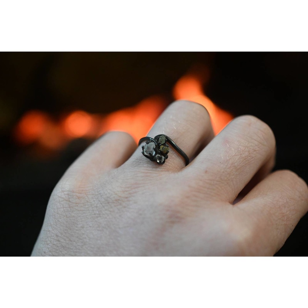 Timeless Raw Diamond Engagement Ring, Rough Uncut Fashionable Exquisite …